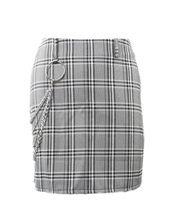 Plaid Print Mini Skirt