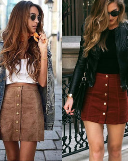 Suede Skirt Hot