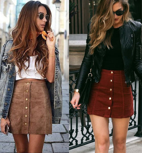Suede Skirt Hot