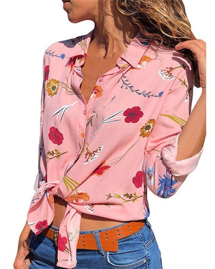 Long Sleeve Chiffon Blouse Shirt
