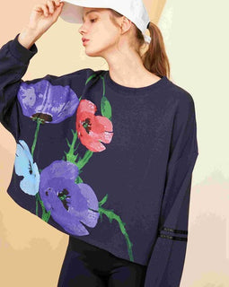 PRINT RIBBON HOODIE